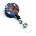 Teachers Aid Field Spaniel Winter Snowflakes Holiday Retractable Badge Reel TE226791